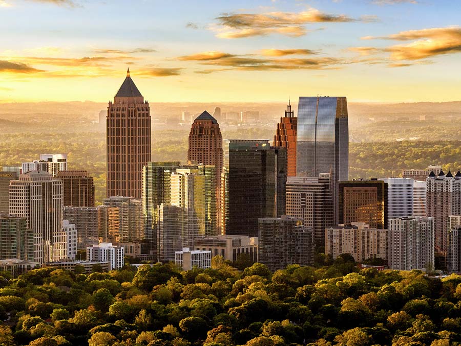 AtlantaMidtownGoldenHour_2 ATL Downtown Mural, the Soccer City of the South.